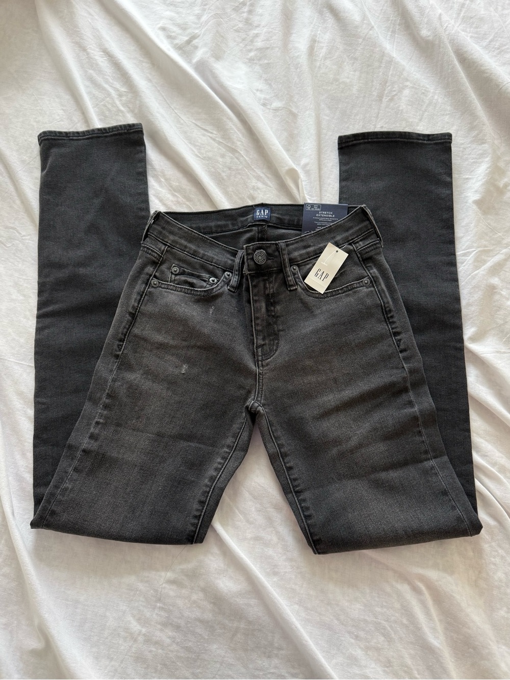 Gap 1969 Straight Skinny Black Jeans